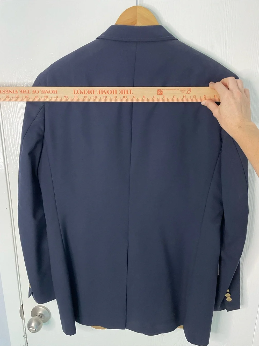 Hart Schaffner & Marx Trumpeter Pure Virgin Wool Navy Blazer Brass Buttons
